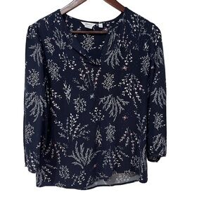 Floral Navy Blouse